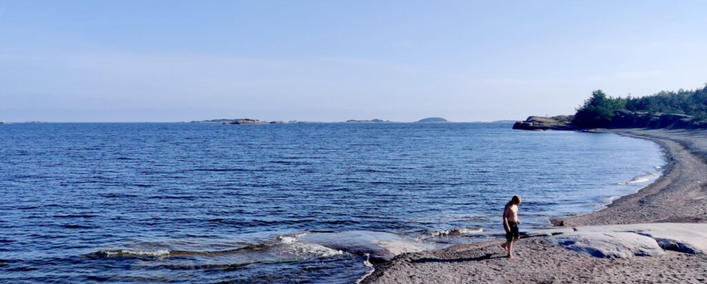 Jussarö: rautaranta ja meri